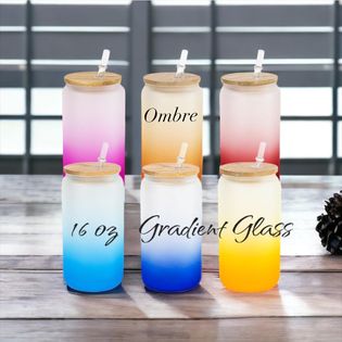 Custom 16 oz Ombre Glass Cans